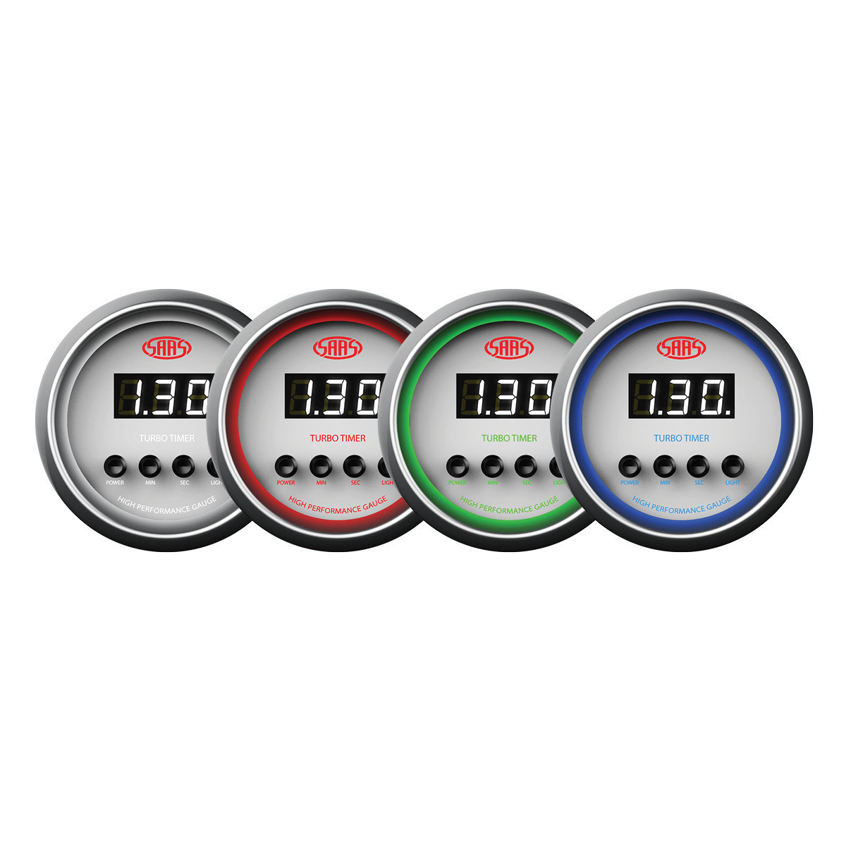 SAAS Turbo Timer Gauge White 52mm