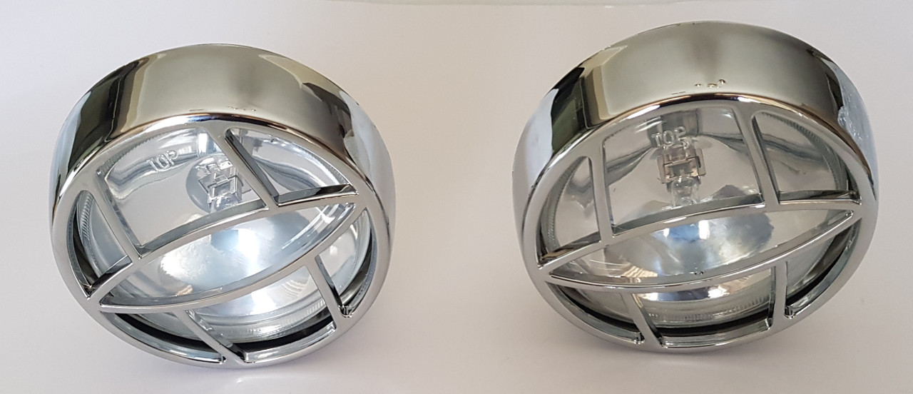 Driving Lamps Pair 12V - 120mm with 55W H3 Halogen Bulb