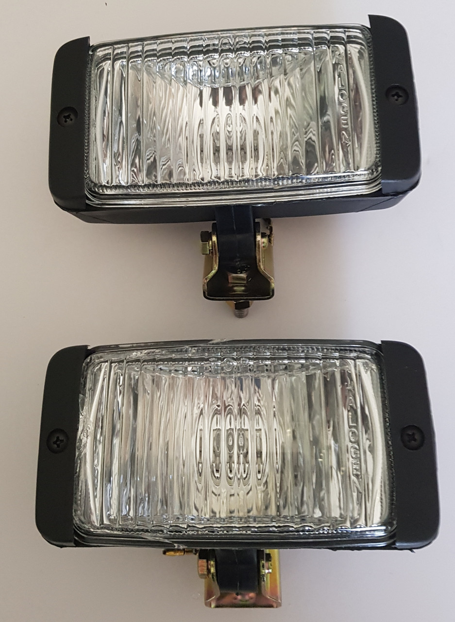 Driving Lamps Pair 12V - 140x75mm with H3 Halogen Bulb