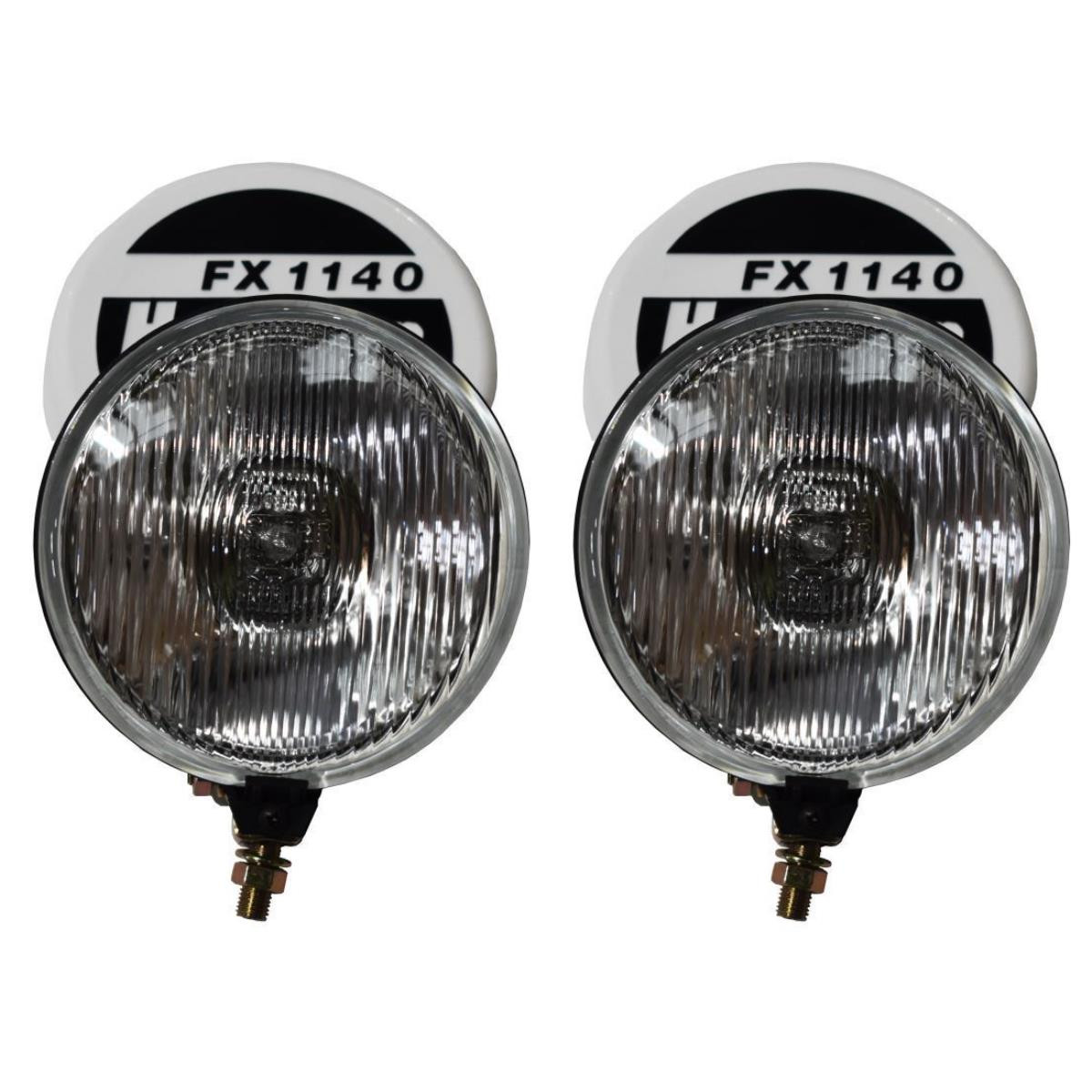 Driving Fog Lamps Pair 12V - 140mm Round with H3 Halogen Bulb