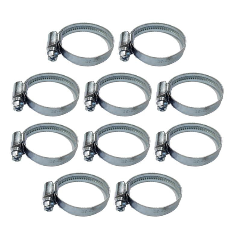 Hose Clamp  Zinc Coated Steel 10pcs 4-1/4 inch (90-110mm)