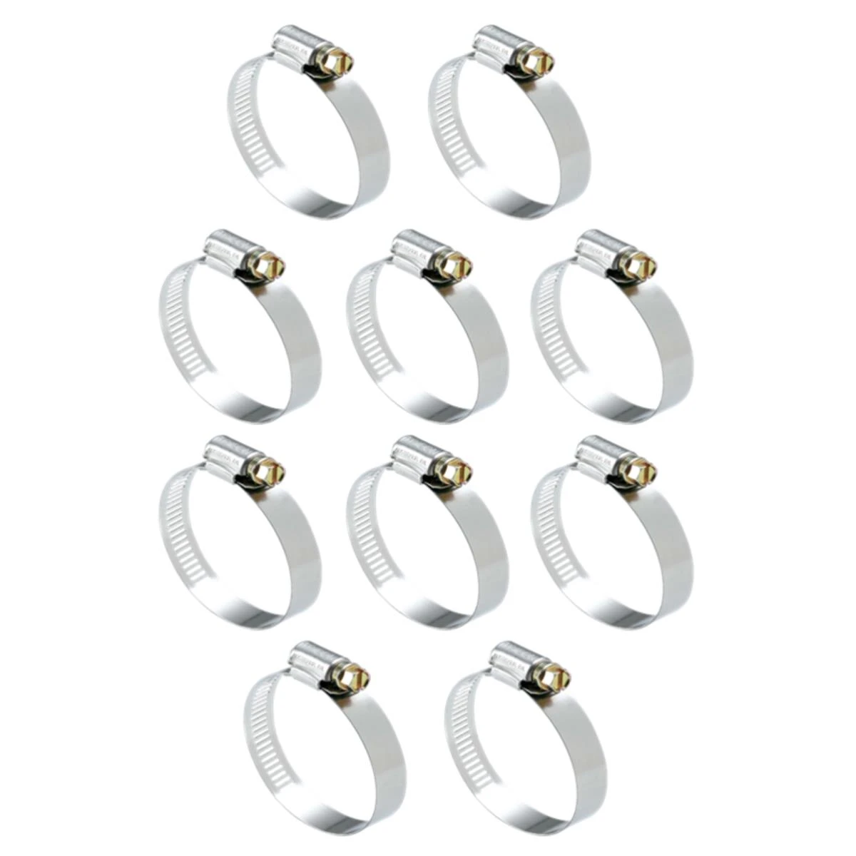 Hose Clamp Stainless Steel 10pcs 14-27mm