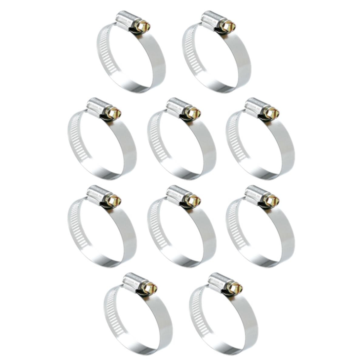 Hose Clamp Stainless Steel 10pcs 60-80mm