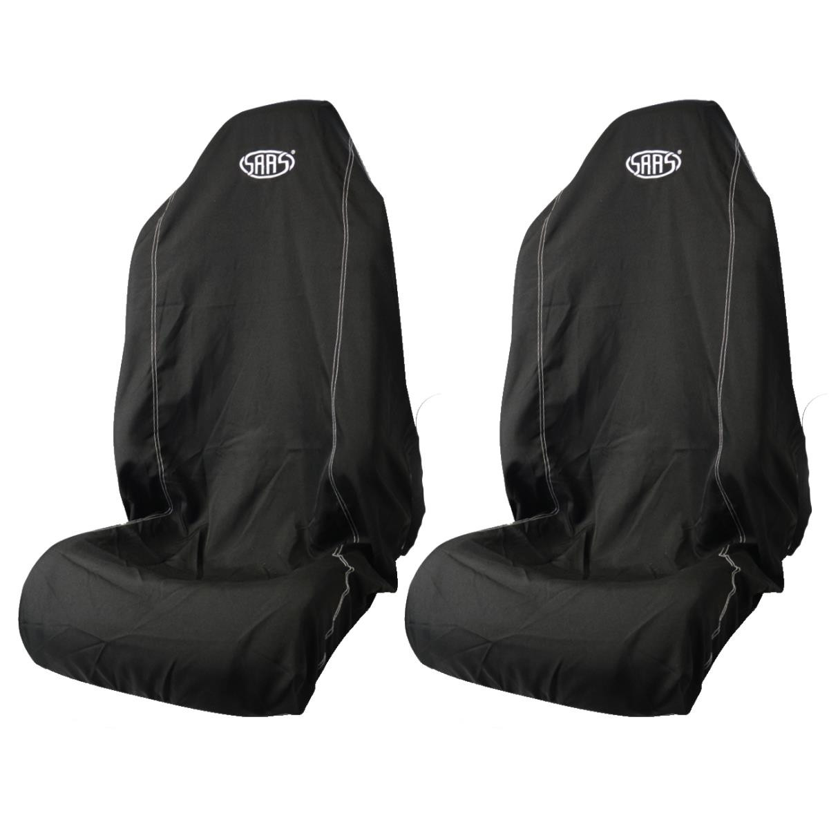 SAAS Seat Cover Throwover - White Logo Large