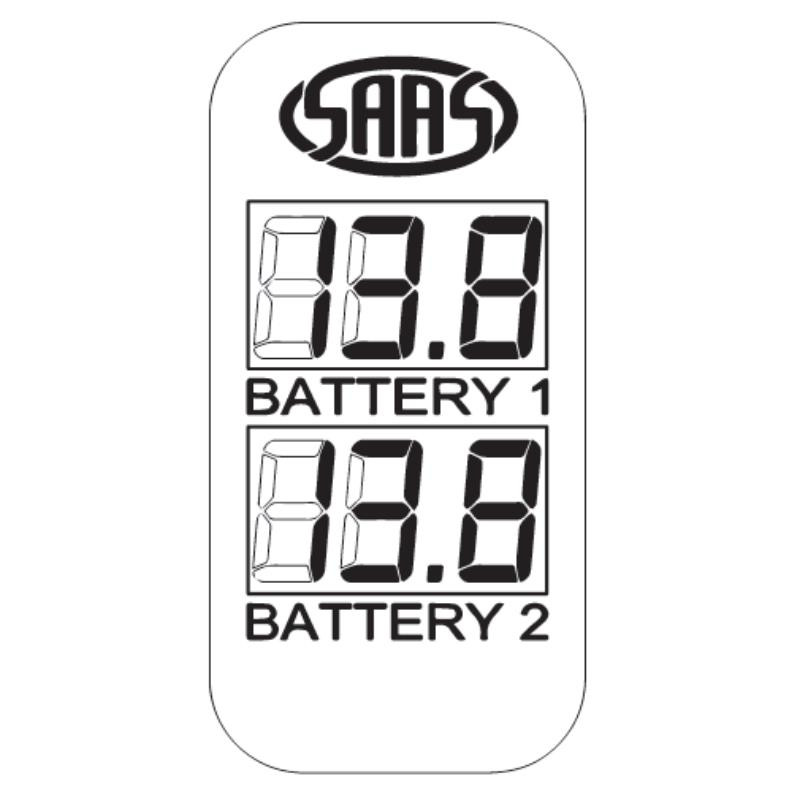 SAAS Direct Fit Dual Volt Digital Switch Gauge