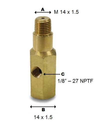 SAAS Gauge T-Piece Sender Adapter