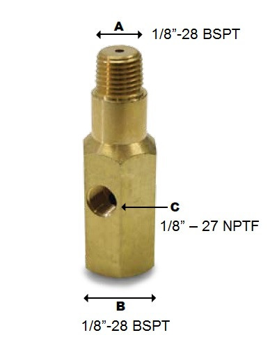 SAAS Gauge T-Piece Sender Adapter