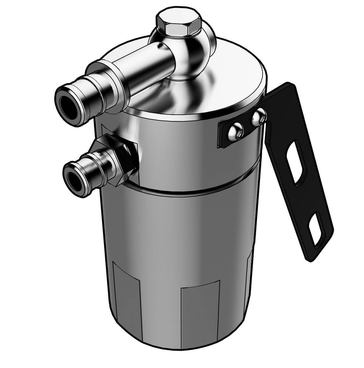 SAAS Oil Catch Tank  LS1 Baffled Alloy Polished Billet 500ml
