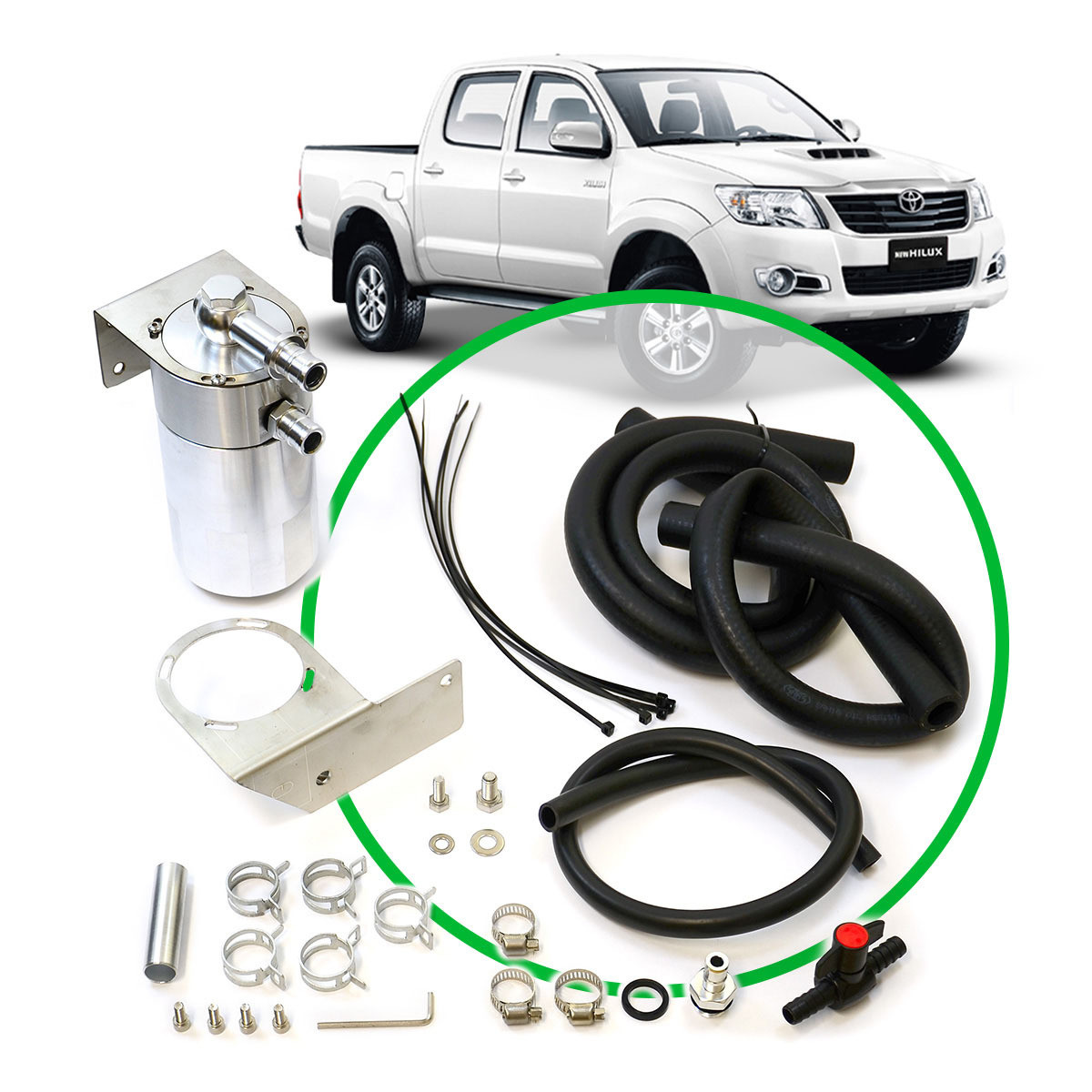 Oil Catch Tank Full Kit Hilux KUN 3.0L 2005 - 2015