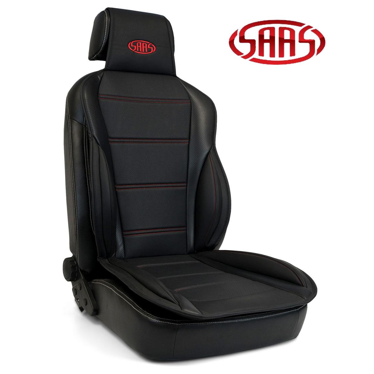 SAAS Seat Sports Cushion Pu Black Large With Logo