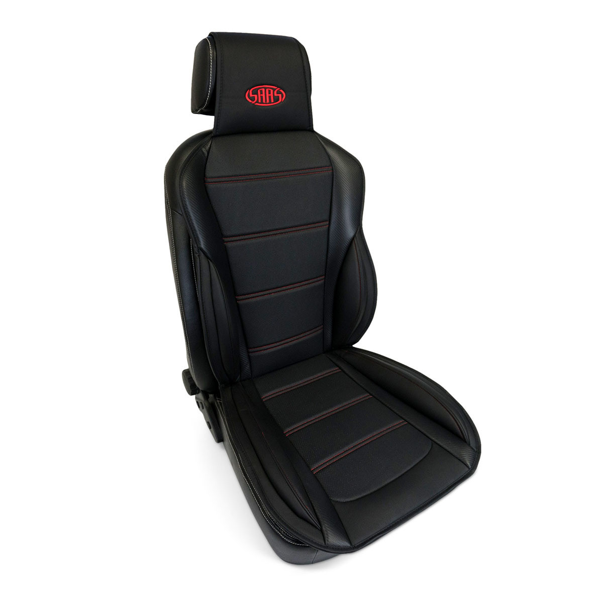 SAAS Seat Sports Cushion Pu Black Large With Logo