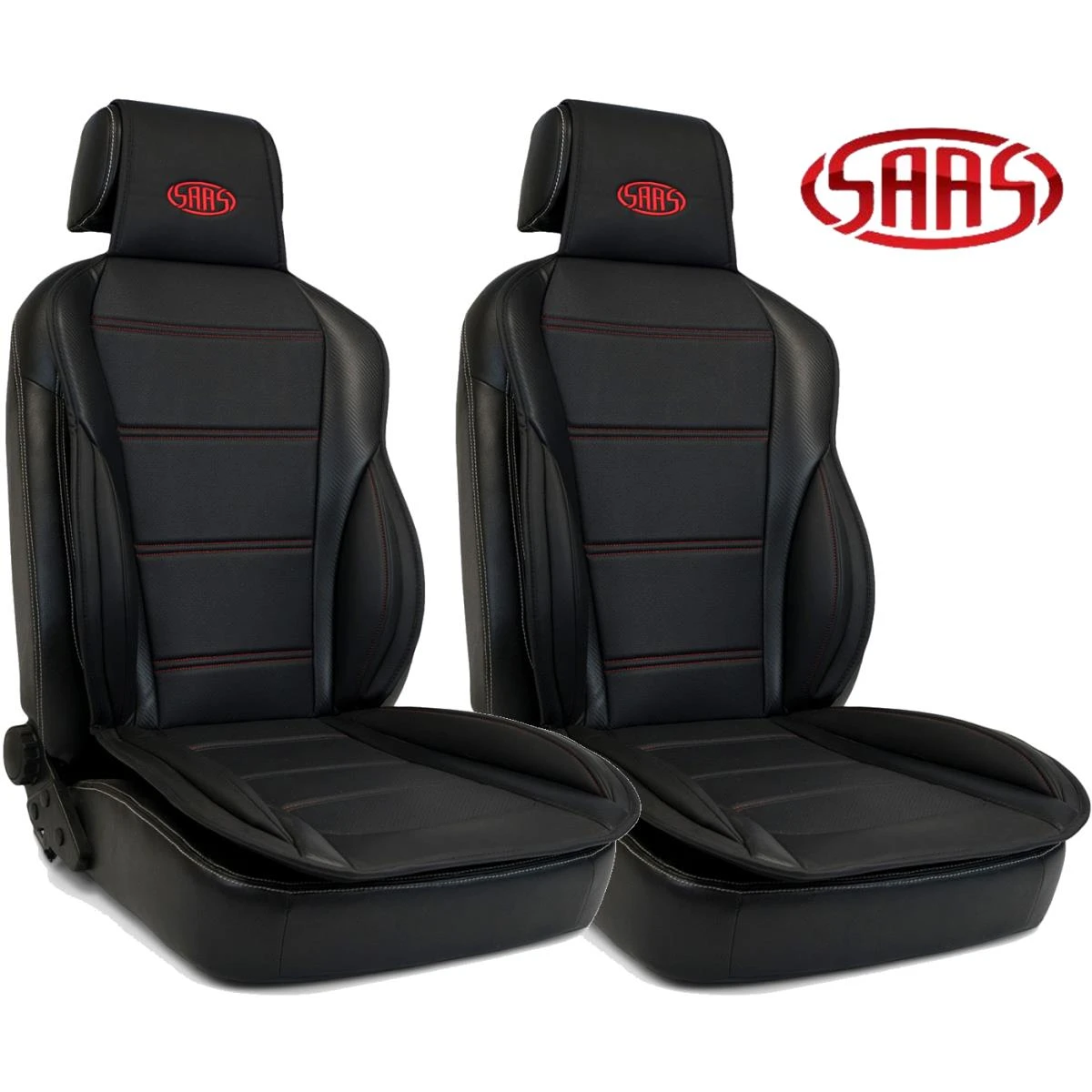 SAAS Seat Sports Cushion Pu Black Large With Logo