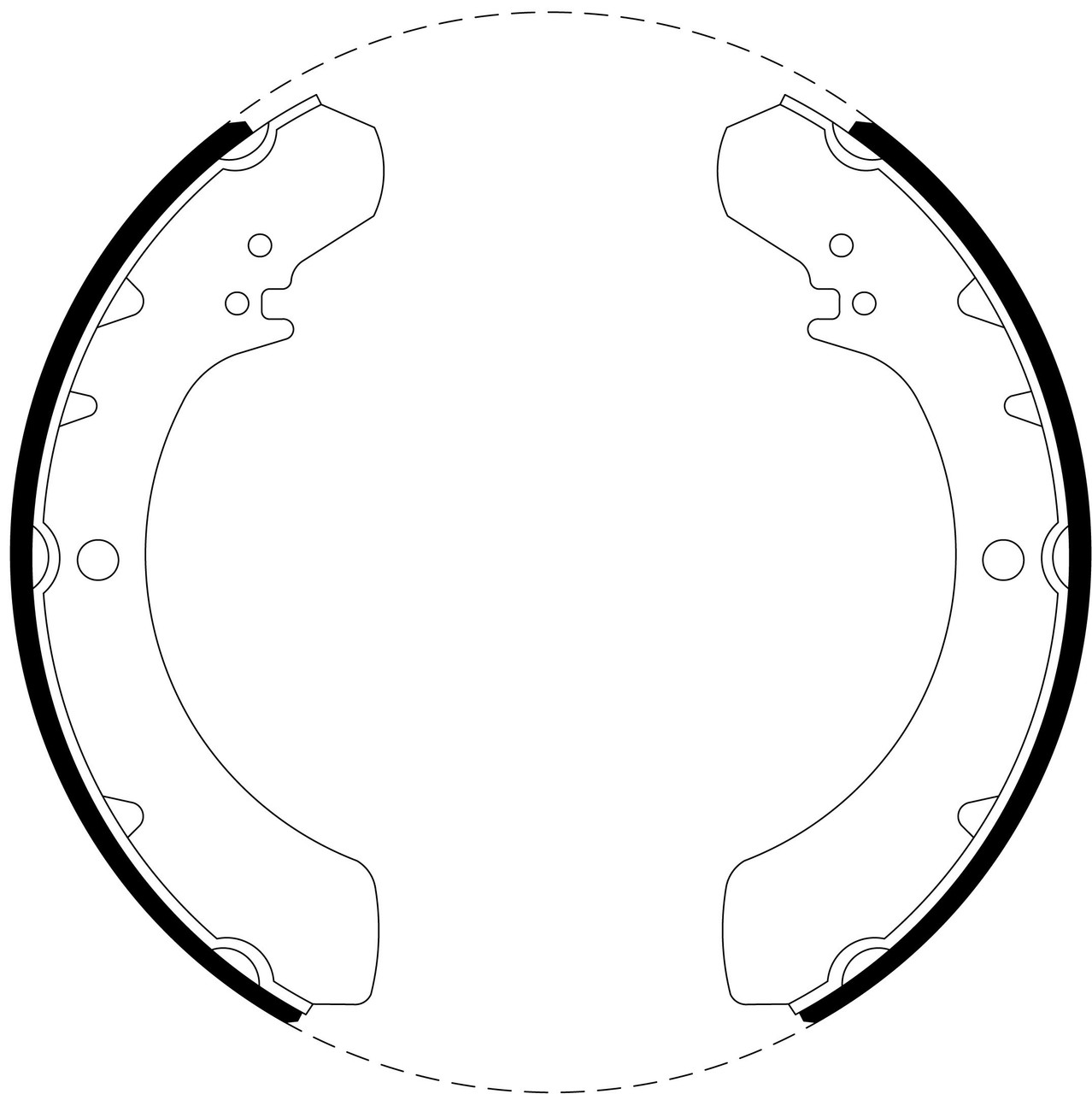 Brake Shoe Set - BS1407