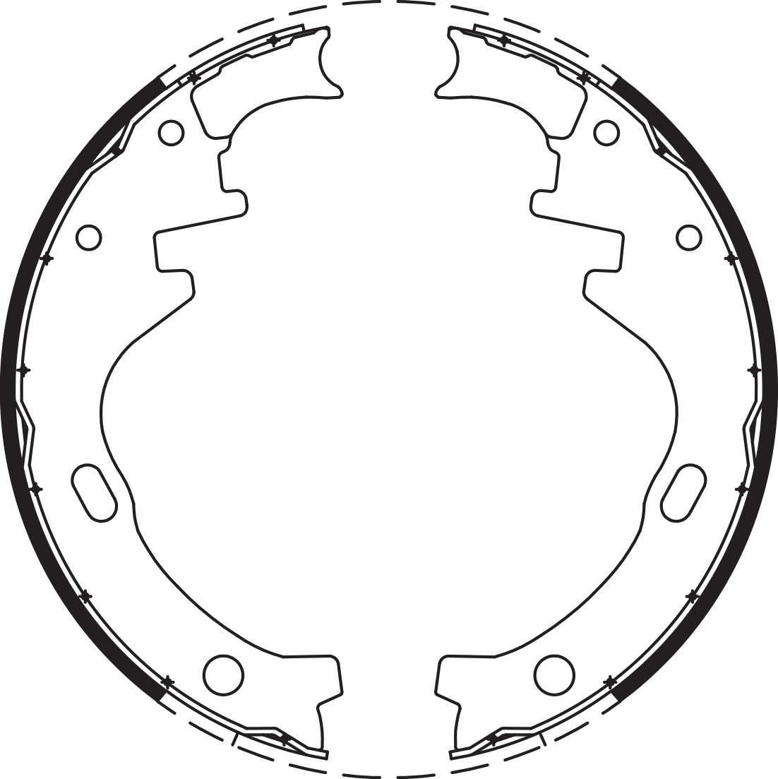 Brake Shoe Set - BS1584