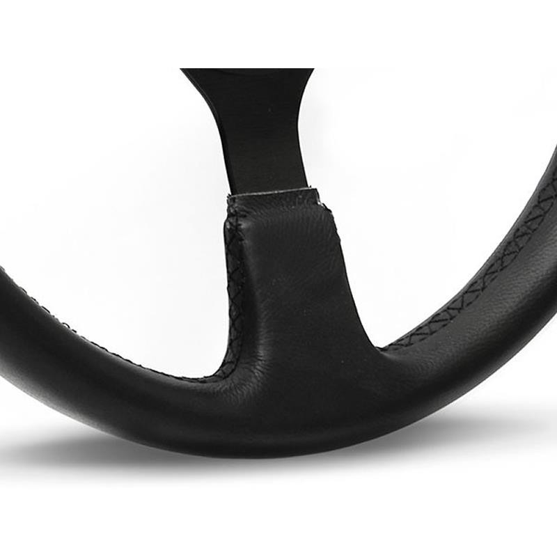 SAAS Steering Wheel Leather 14" Director Black Spoke