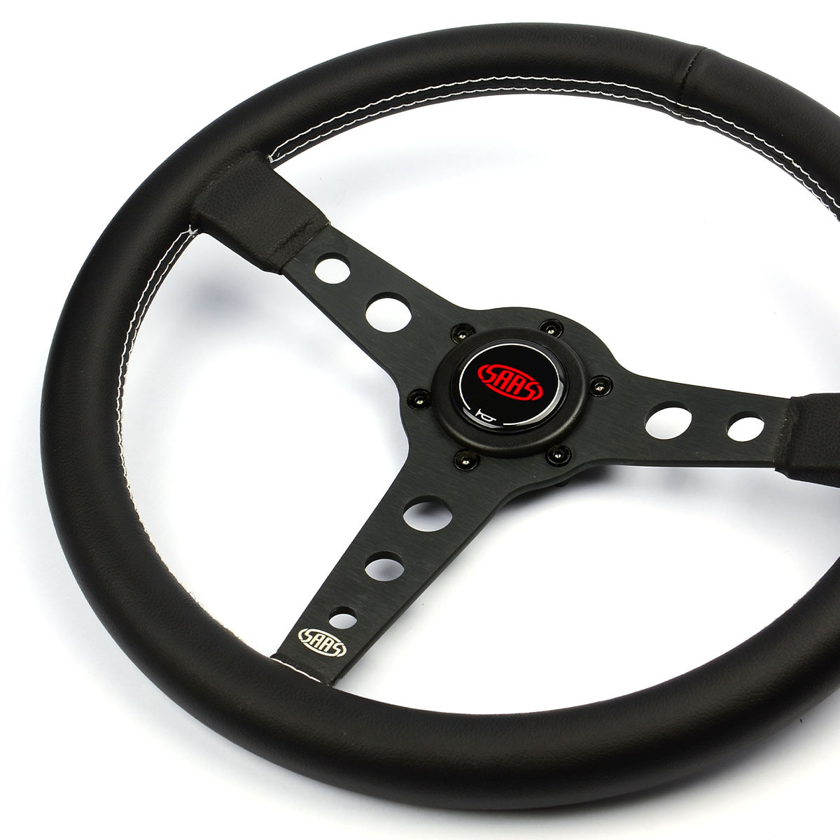 SAAS Steering Wheel Leatherette 350mm