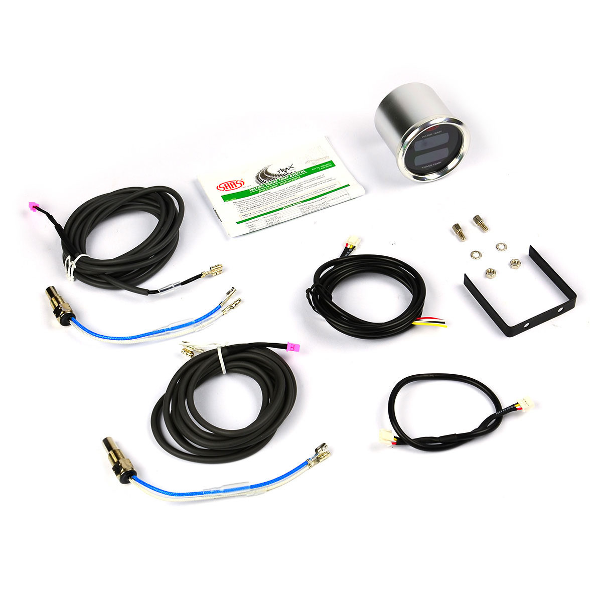 SAAS Dual Digital Gauge Temp 40-120 deg / Trans Temp 60-200 deg Trax Series 52mm