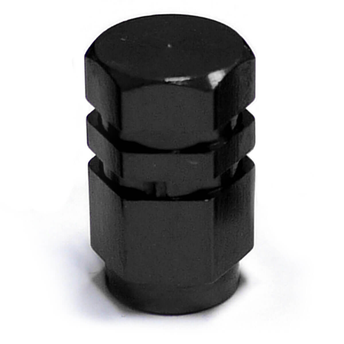 SAAS Valve Cap Black 2 Groove - 5 Pack