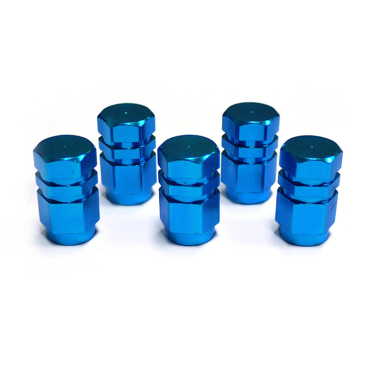 SAAS Valve Cap Red 2 Groove - 5 Pack