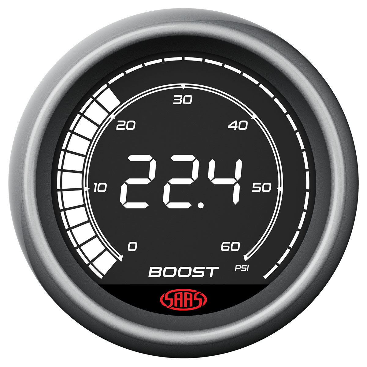 SAAS Boost Gauge Diesel 0-60psi 52mm Digital Series