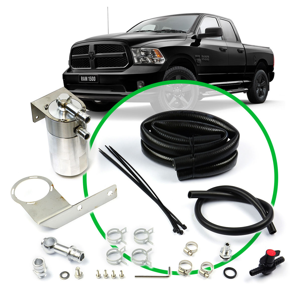 Oil Catch Tank Full Kit Ram 1500 5.7L Hemi 2015 - On