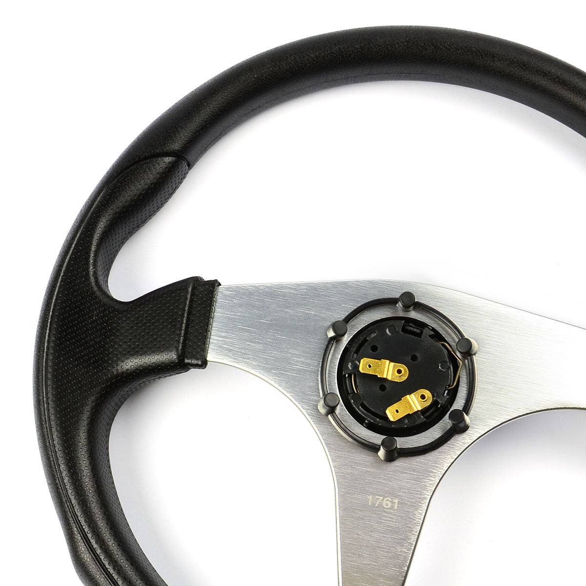 SAAS Sports Steering Wheel Poly 14" ADR Octane Brushed Alloy Spoke