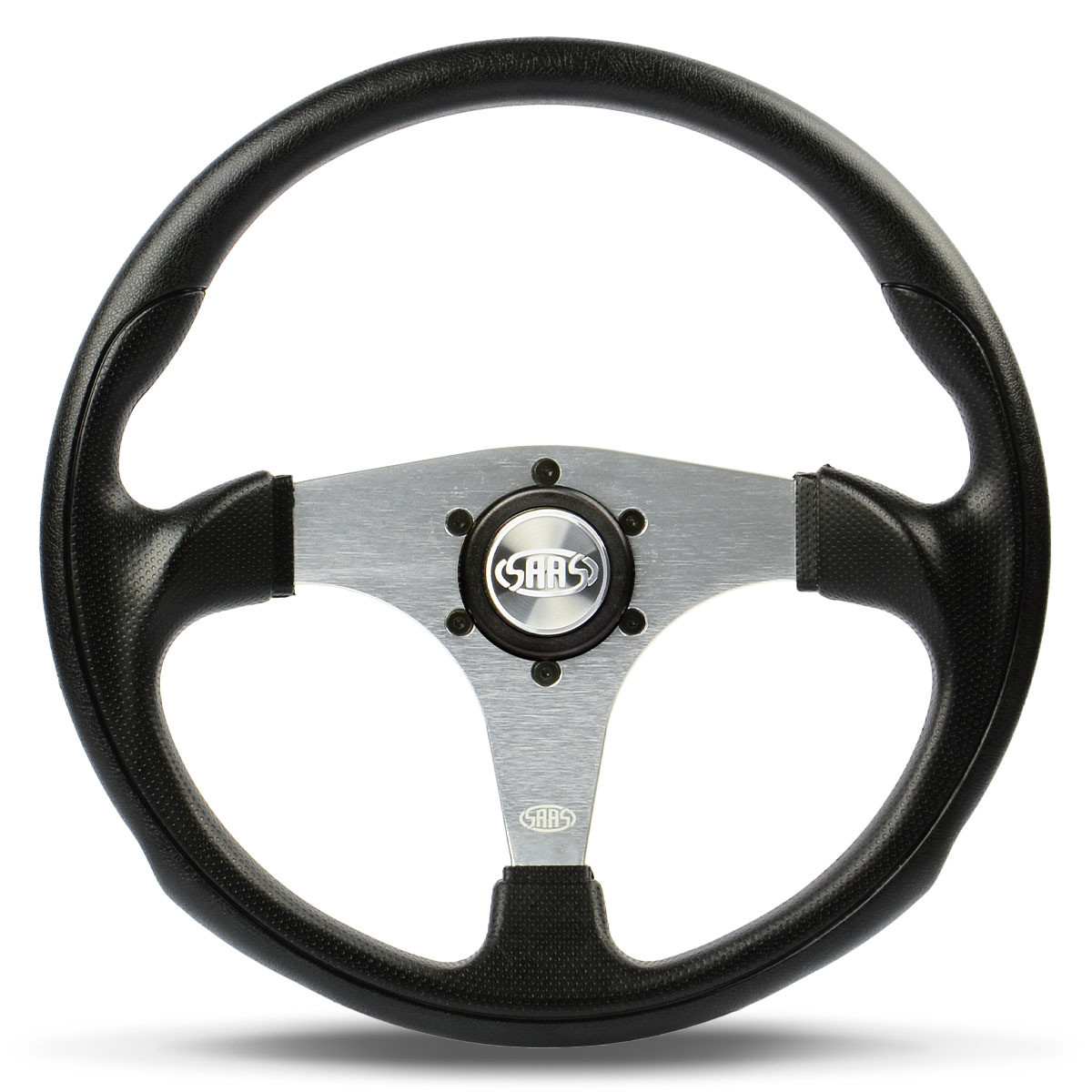 SAAS Sports Steering Wheel Poly 14" ADR Octane Brushed Alloy Spoke