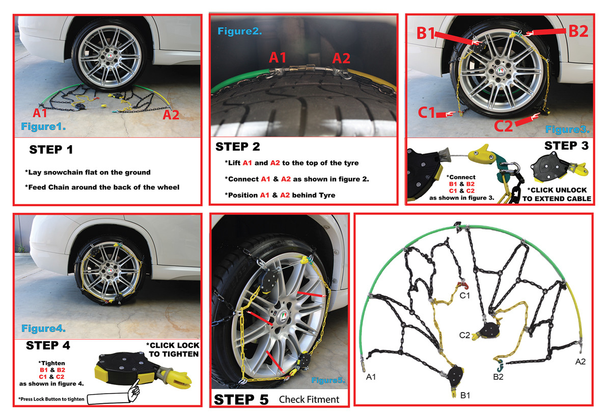 Snow Chains Self Tensioning