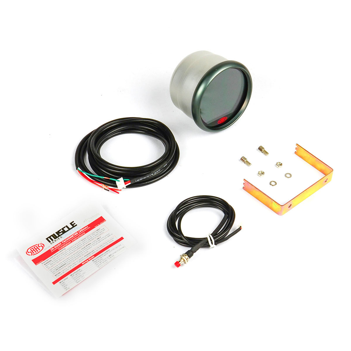 SAAS Tachometer 0-11K Shiftlite 3 1/2" 89mm In Dash Muscle Digital Series
