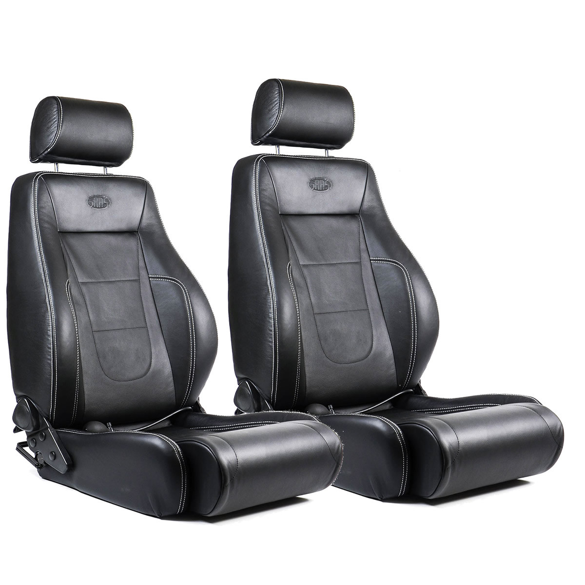 SAAS Seat Trax 4x4 Black Genuine Leather A.D.R