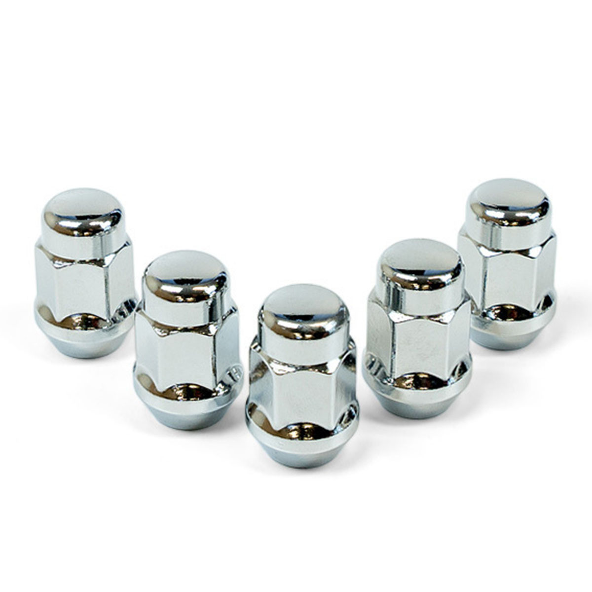 SAAS Wheel Nuts Acorn Bulge 12 X 1.50 Chrome 35mm 5pk
