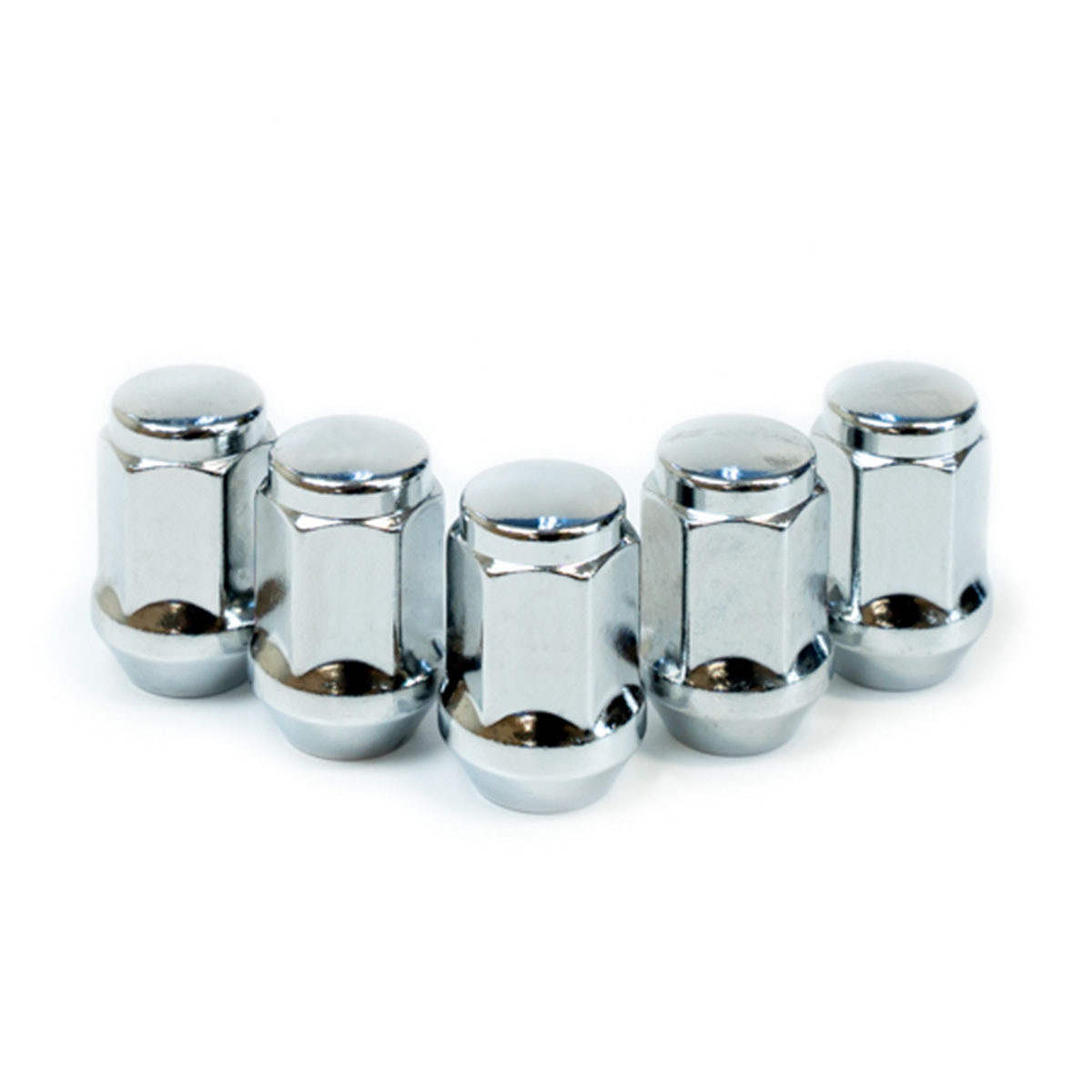 SAAS Wheel Nuts Flat Head Bulge 12 X 1.50 Chr 35mm 5pk