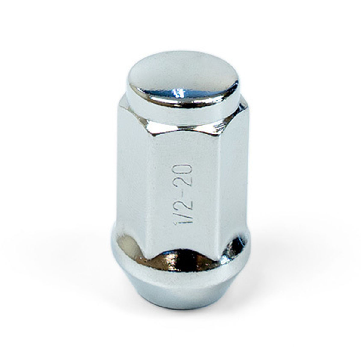 SAAS Wheel Nuts Flat Head Bulge 1/2" Chrome 40mm 5pk