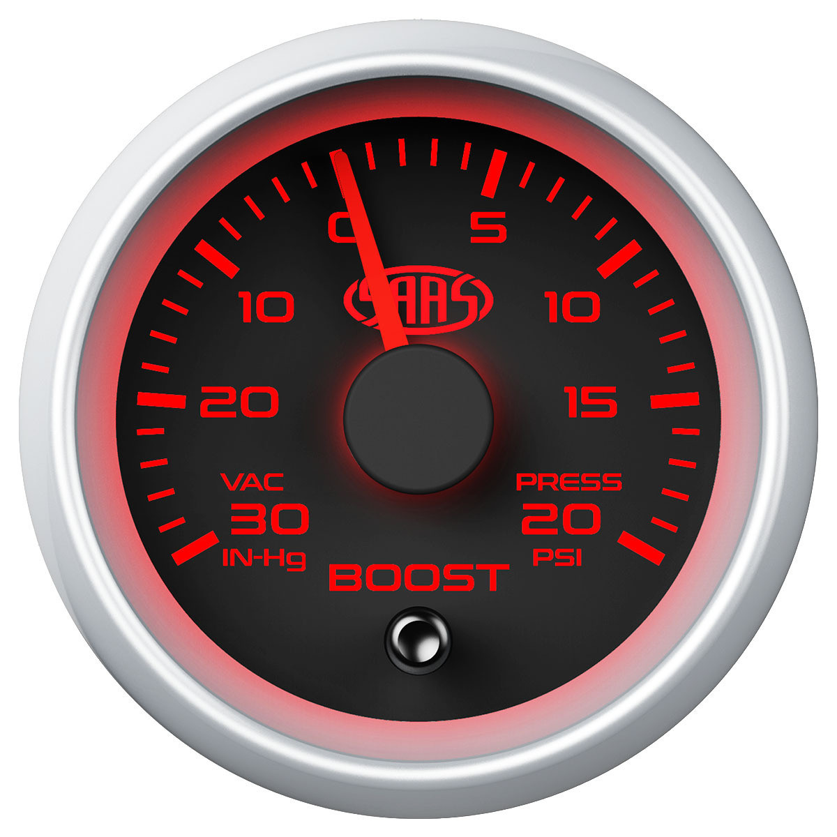 SAAS Boost Gauge Black 52mm Muscle Series 2