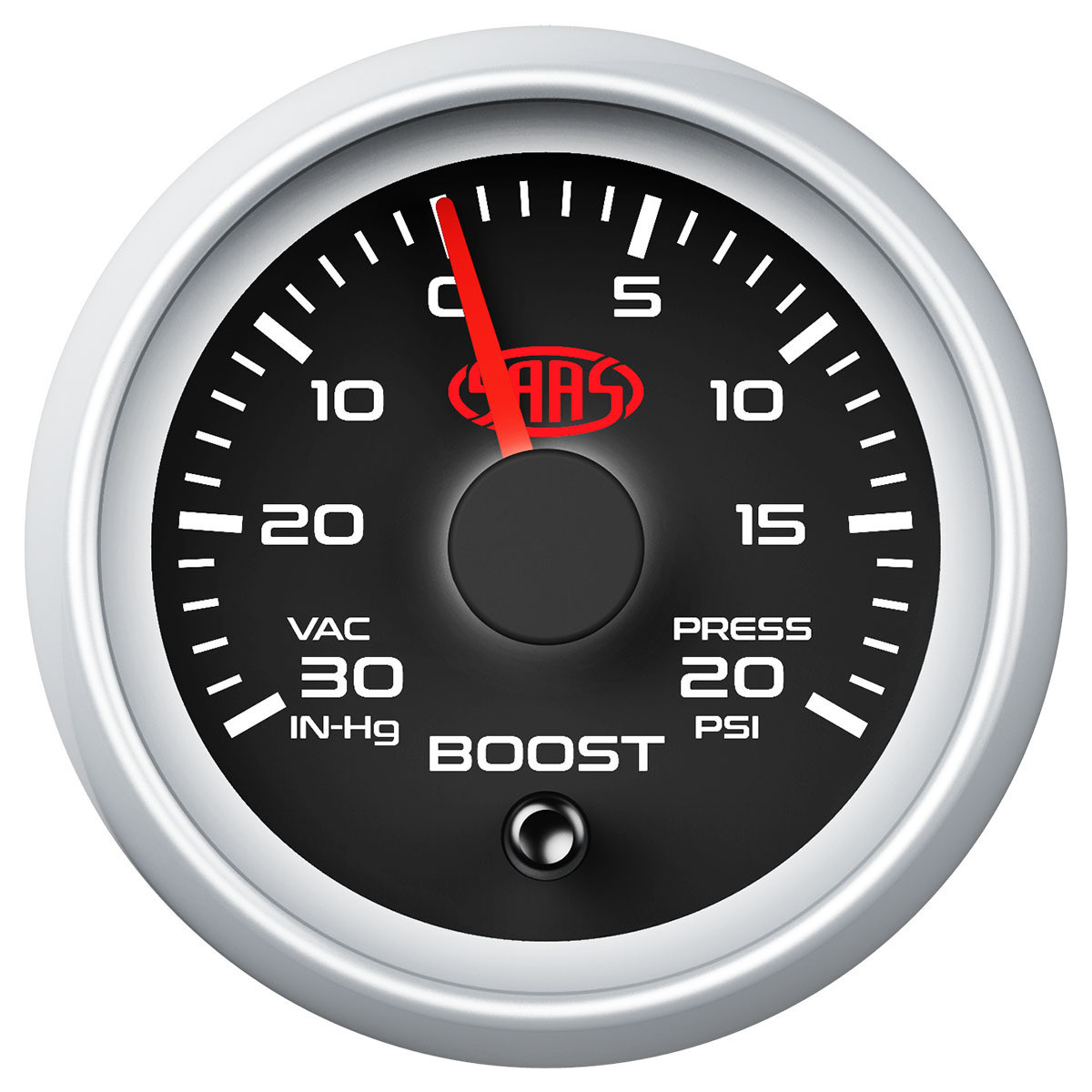 SAAS Boost Gauge Black 52mm Muscle Series 2