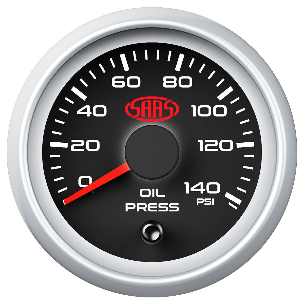 SAAS Oil Press Gauge 0-140psi 52mm Black Muscle Series 2