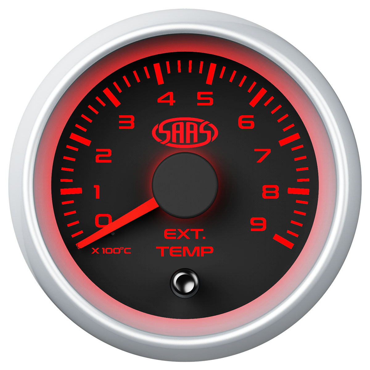 SAAS Exhaust Temp Gauge 0°-900° 52mm Black Muscle Series 2