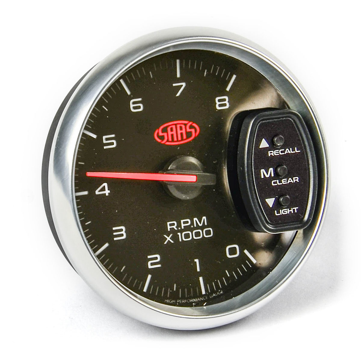 SAAS Tachometer 0-8K Shiftlite 3-3/4 Black Muscle Series 3