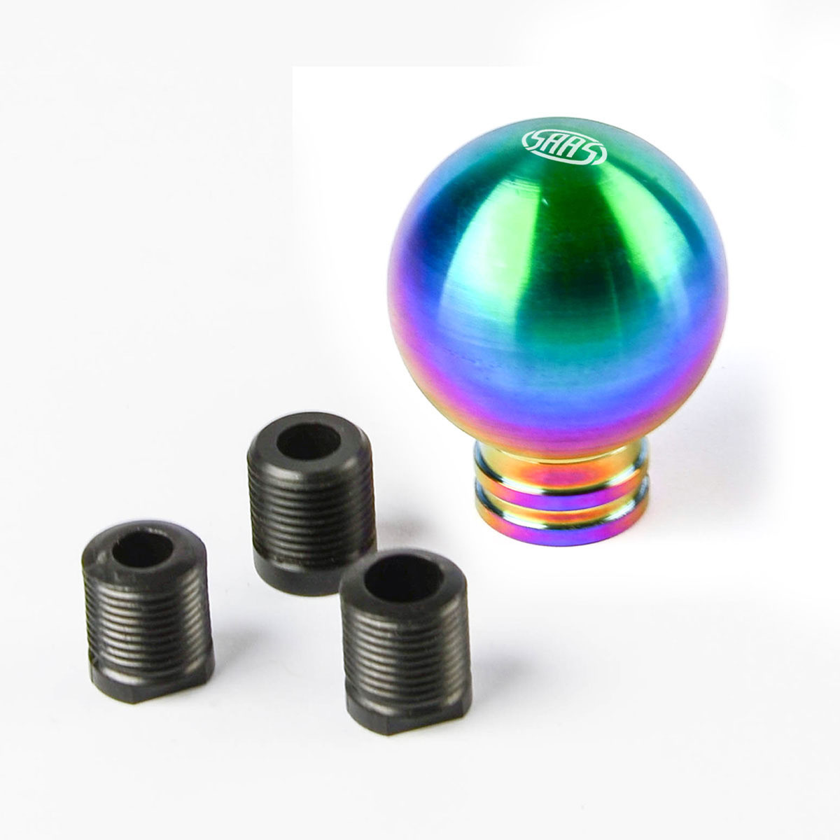 SAAS Billet Gear Knob Neo Titanium Finish Ball Weighted