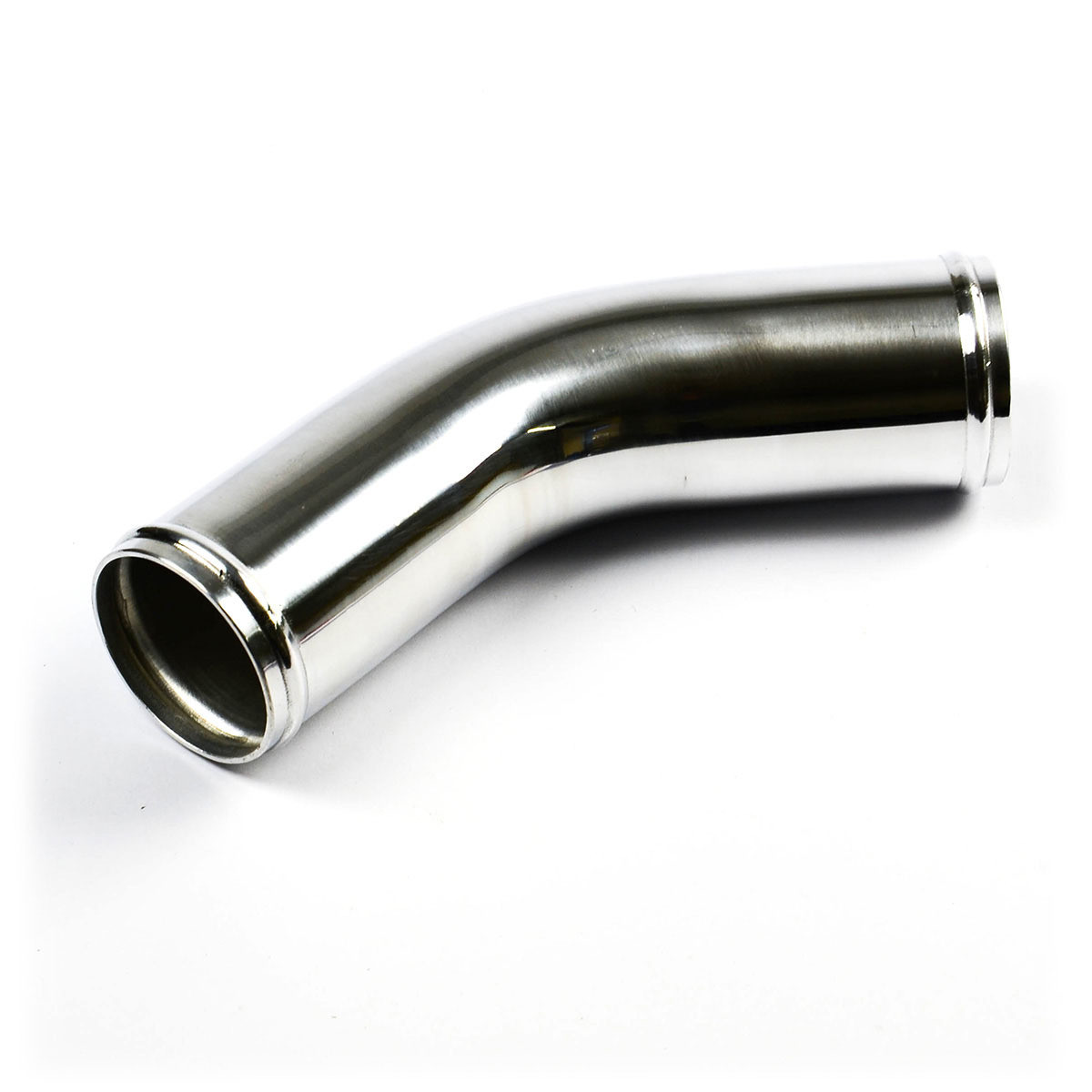 Pipe 57mm x 45 Deg Alum Polished