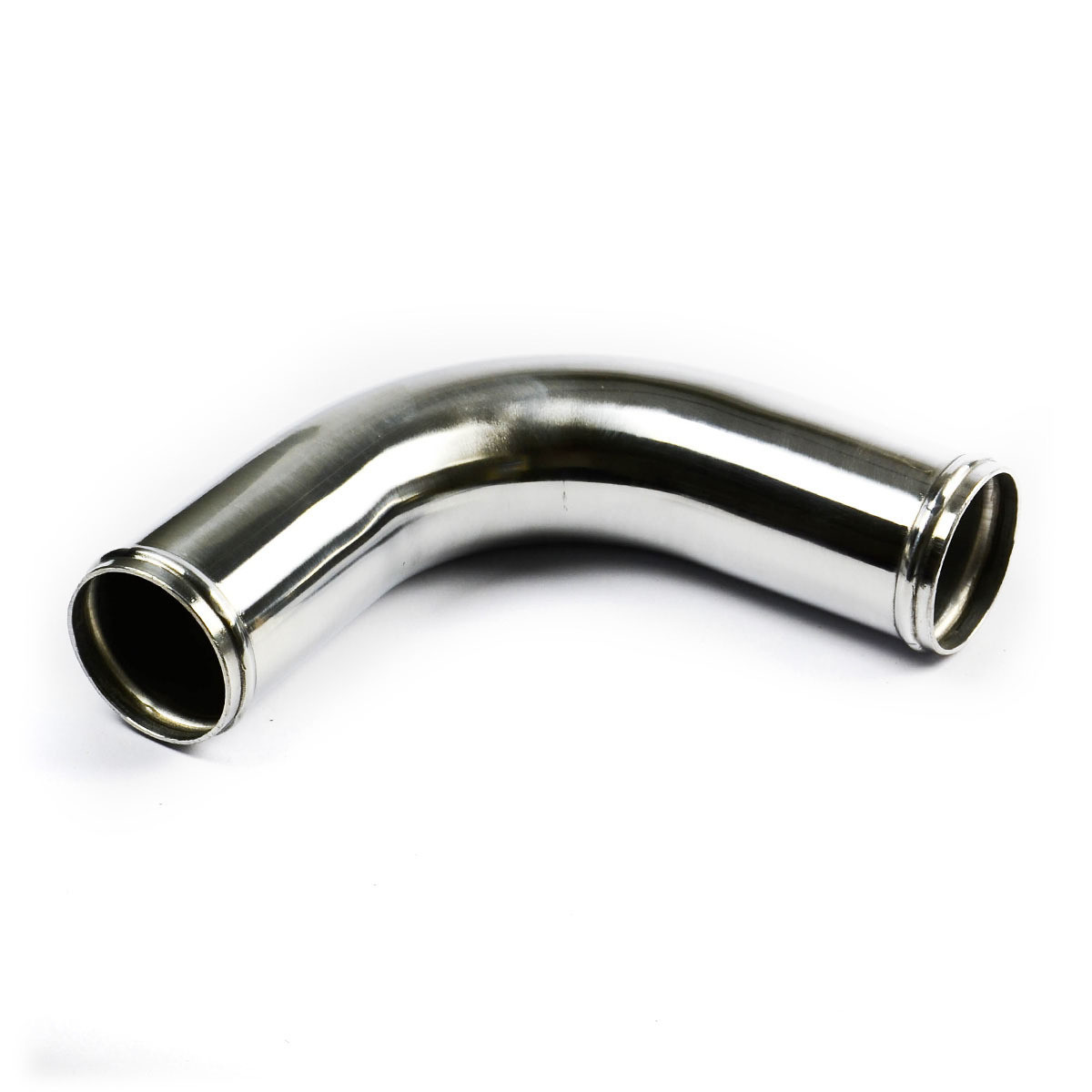 Pipe 57mm x 90Deg Alum Polished