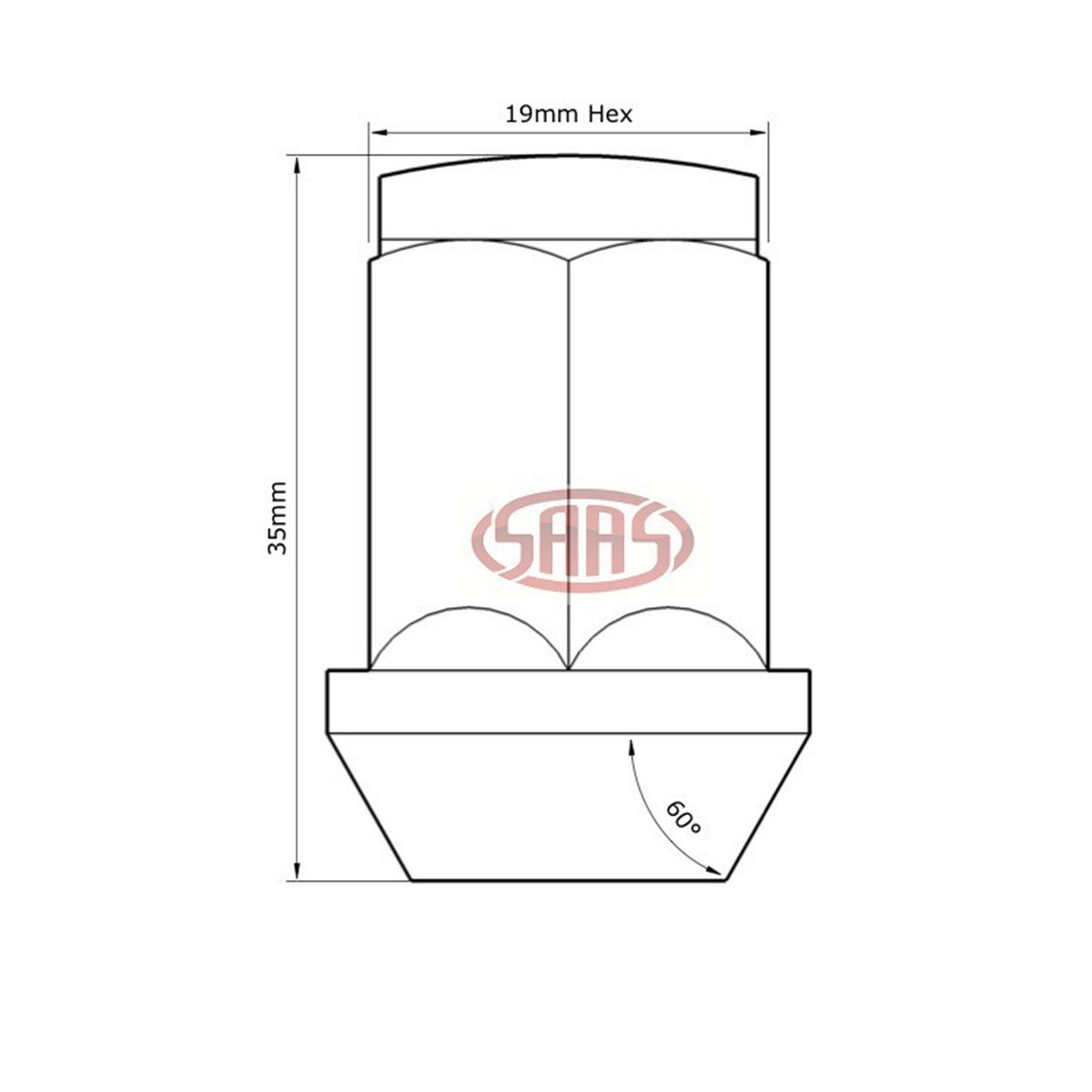 Flat Head Bulge 1/2" (Black)