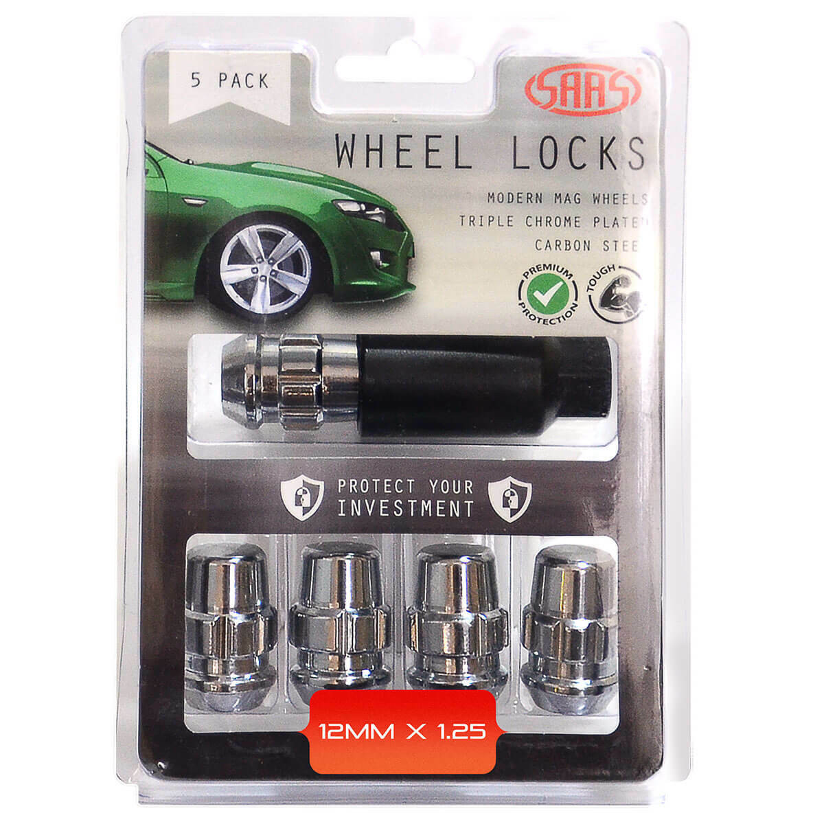 Acorn Lock Nut 12mm x 1.25 5PK