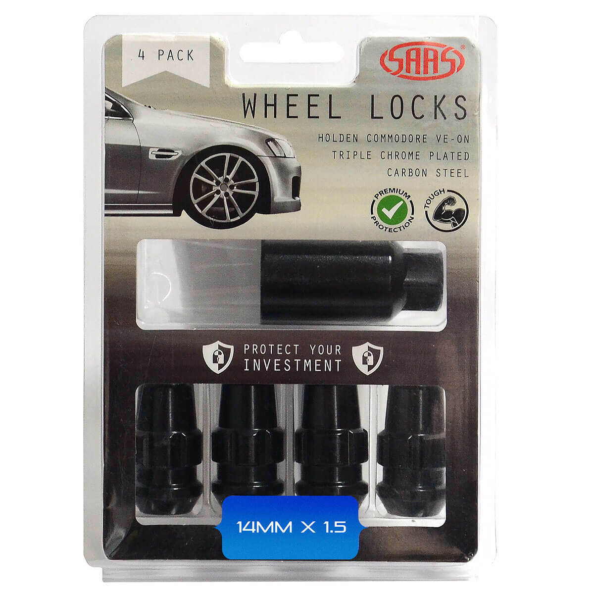 Acorn Lock Nut 44mm 14mm X 1.50 Black