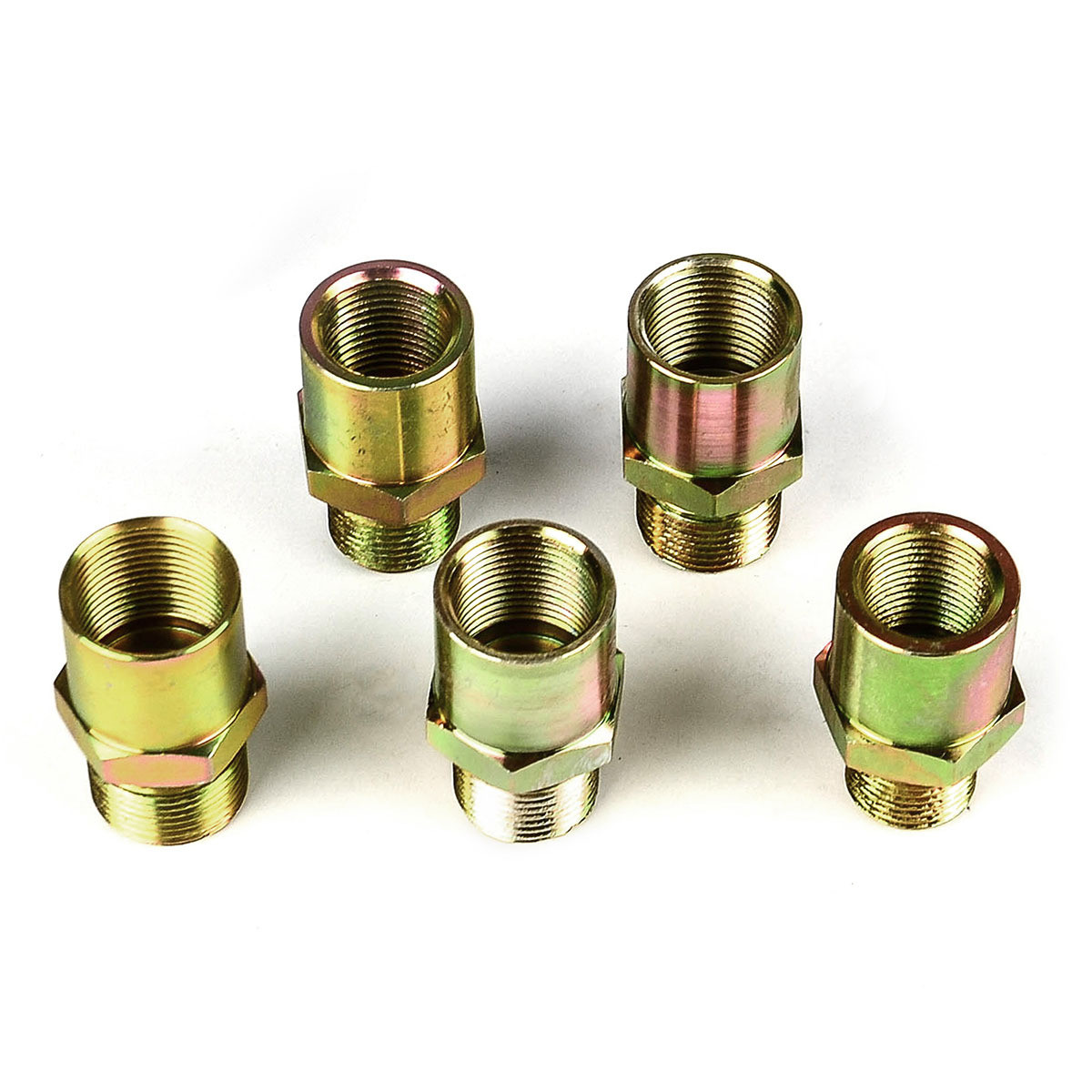SAAS Oil Filter Sandwich Plate inc 5 Fittings Black Billet