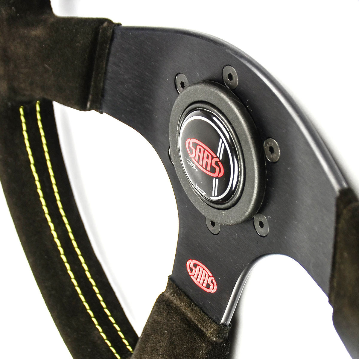 SAAS Sports Steering Wheel Suede Corsa 330mm Indicator