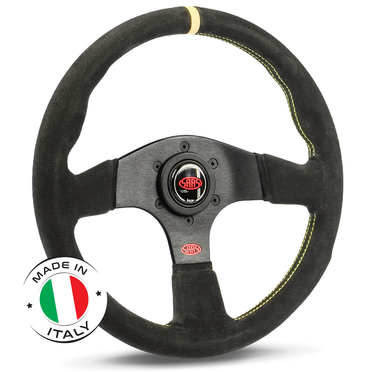 SAAS Sports Steering Wheel Suede Corsa 330mm Indicator