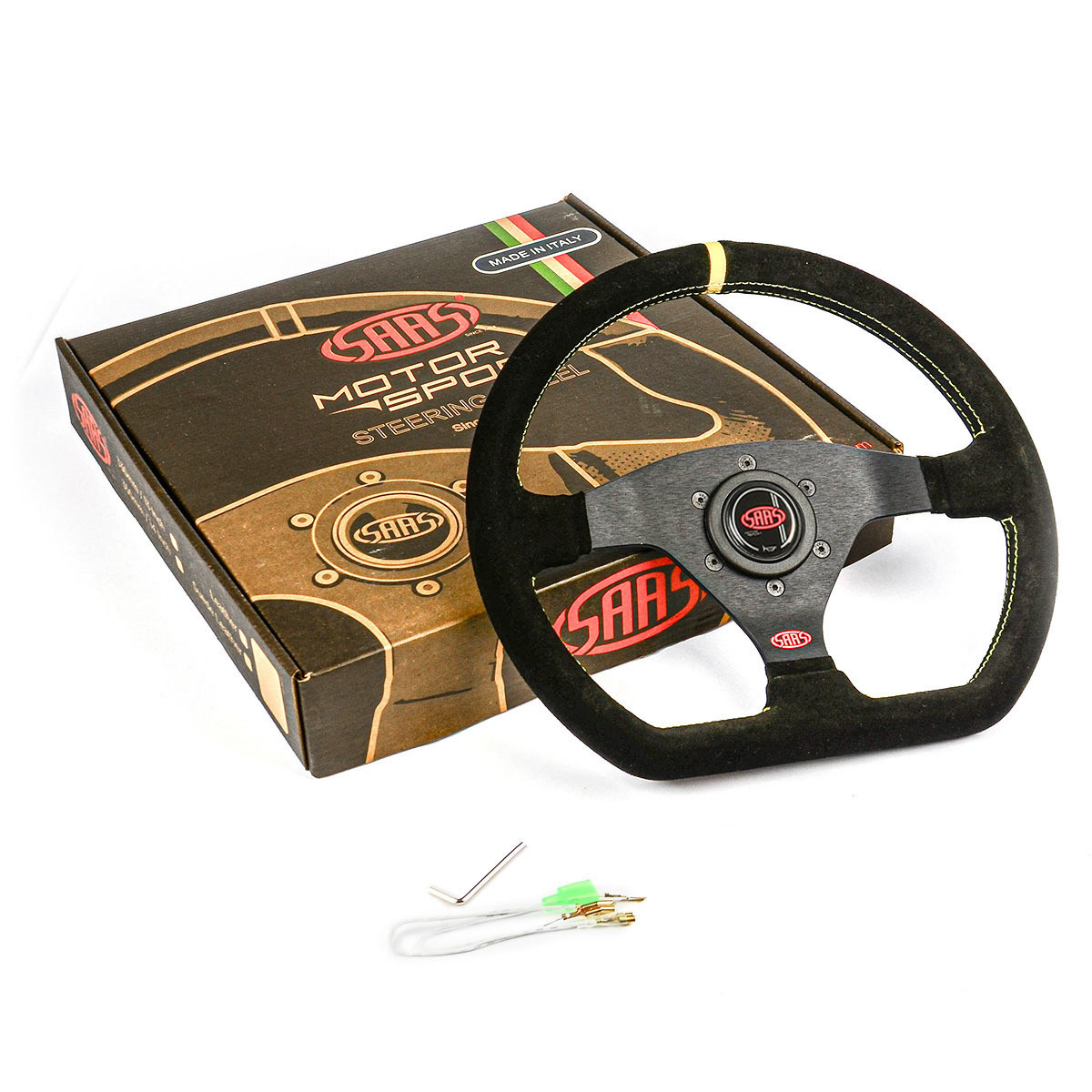 SAAS Steering Wheel Suede Racing 320mm Indicator
