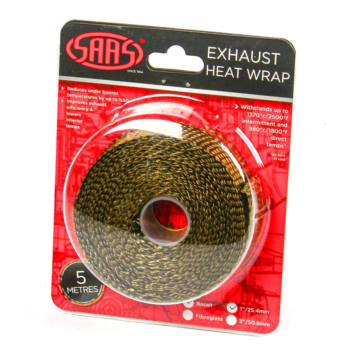 Exhaust Wrap Basalt Titan 25mm (1in) x 5m