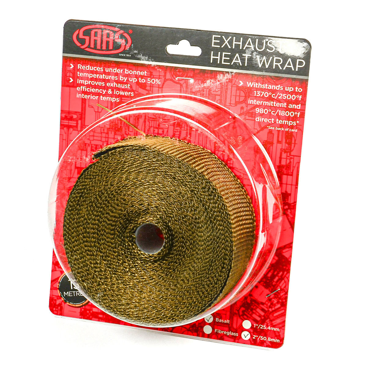 Exhaust Wrap Basalt Titan 50mm (2in) x 15m